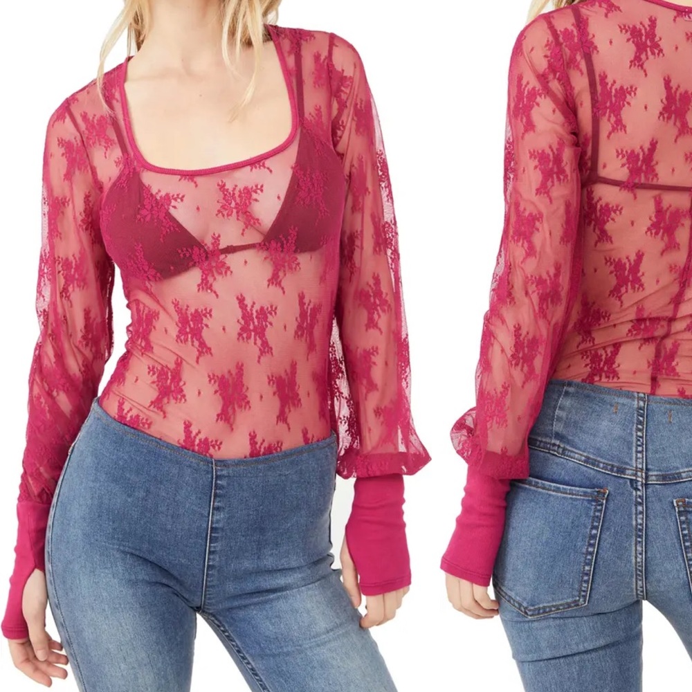 Brand New Free People Lace Bodysuit